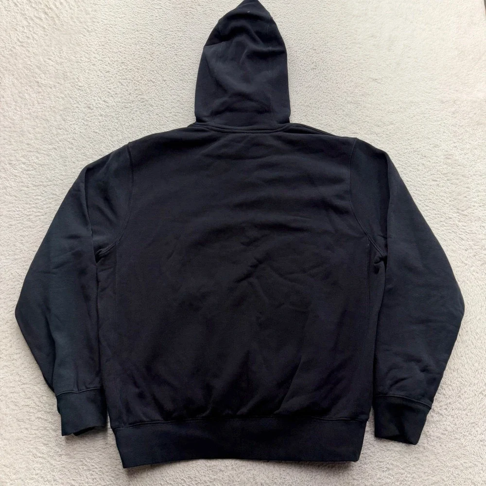 Nike Mens Hoodie Black Fleece Pullover Spellout Logo Swoosh Medium